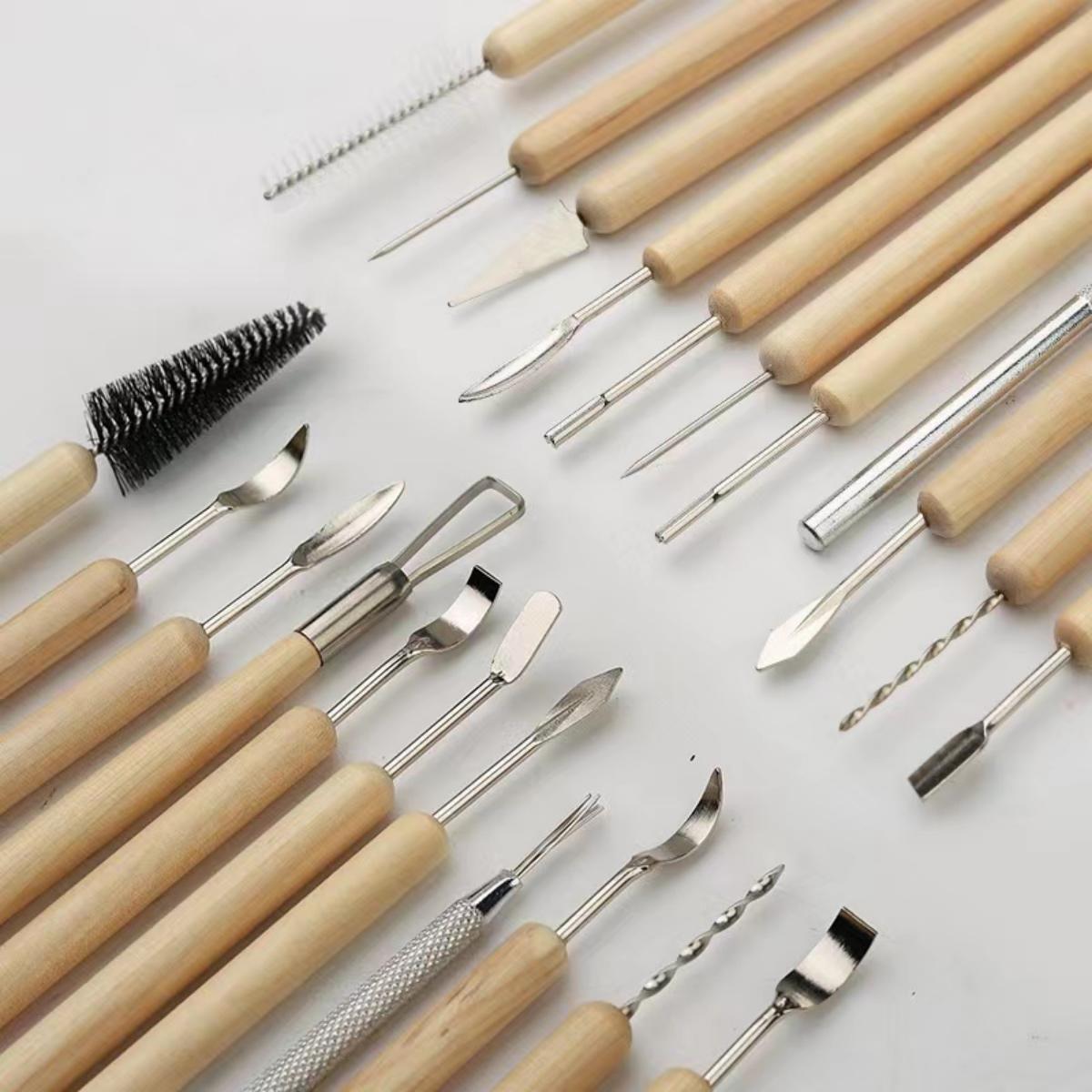 Chisel Set Wood - Набор инструментов для лепки из глины