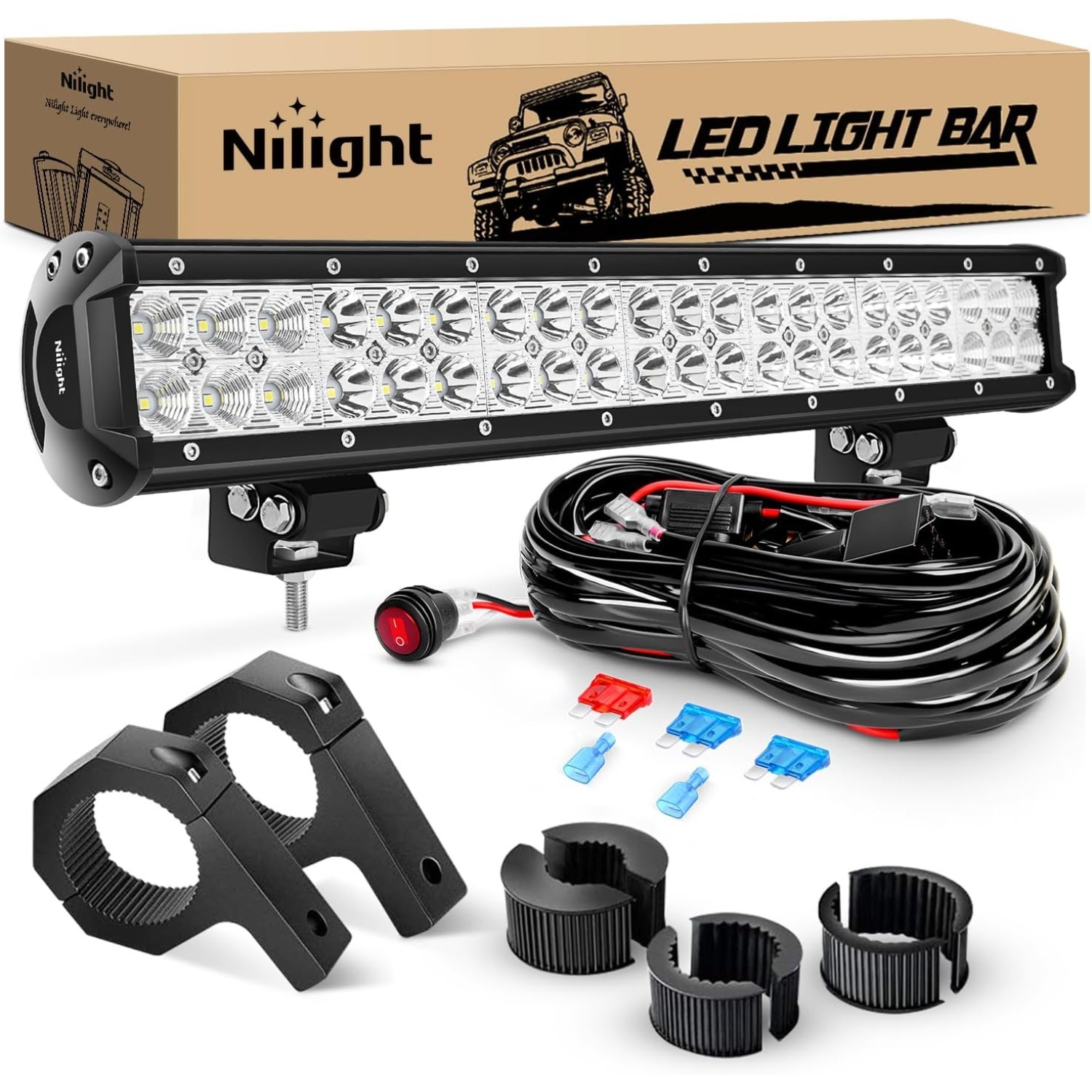 Светодиодная балка Nilight 20  – обзор и цена Pipe Clamp Bar