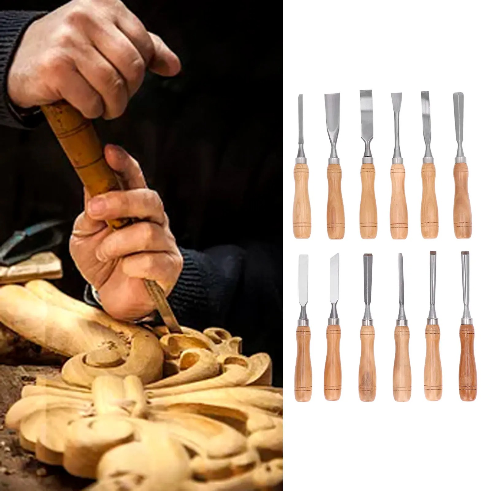 Набор из 12 инструментов для р – обзор и цена Chisel Set Wood
