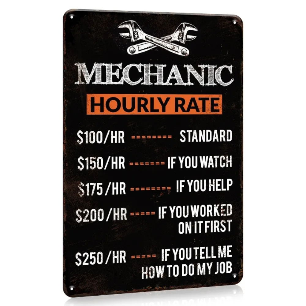 Металлический знак в стиле рет – обзор и цена Workshop Tools Hours