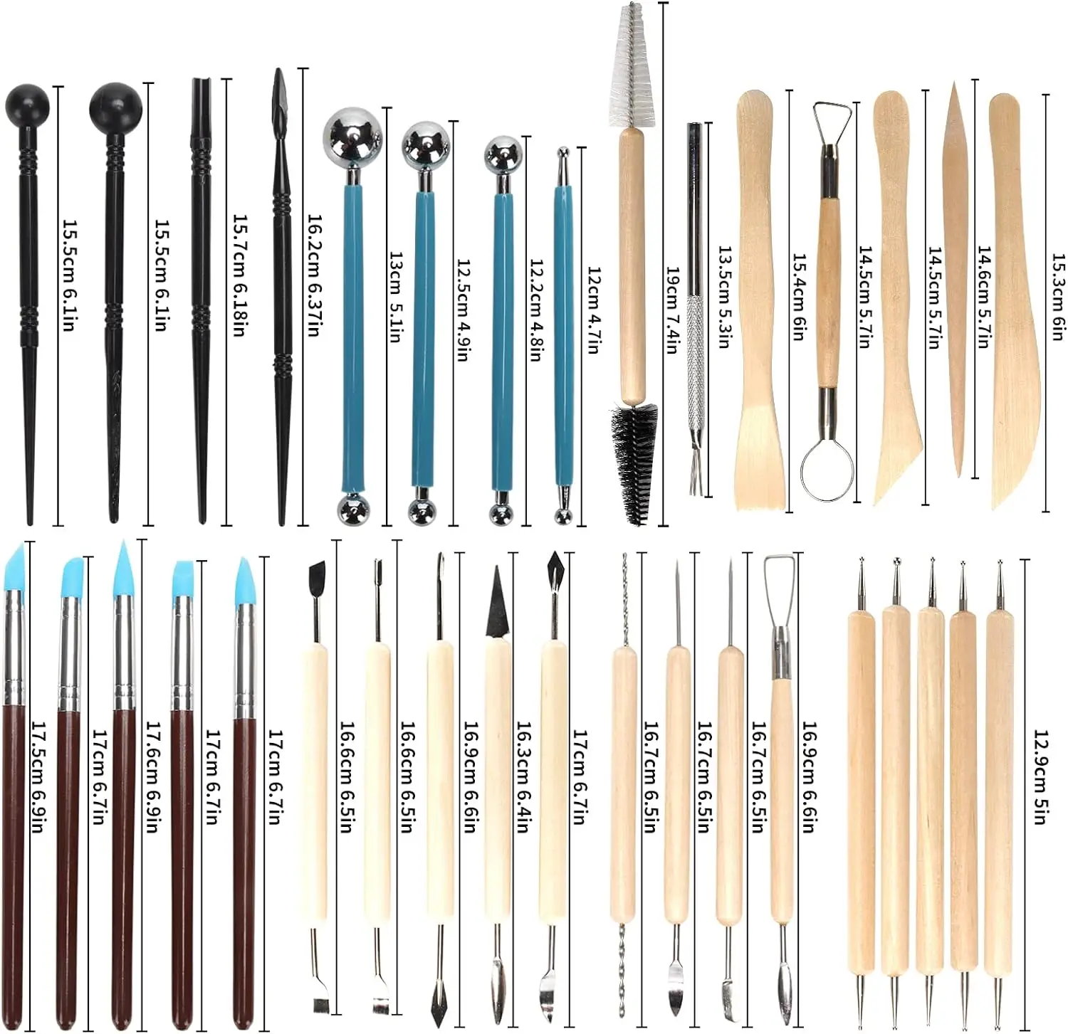 Набор гончарных инструментов 8 – обзор и цена Chisel Set Wood